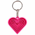 3D Printed Layered Heart Fidget Keychain